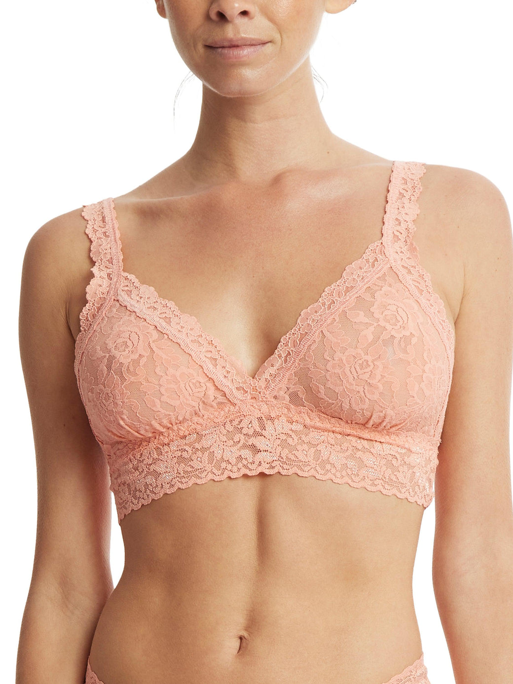 Hanky Panky Crossover Bralette in Peach Smoothie