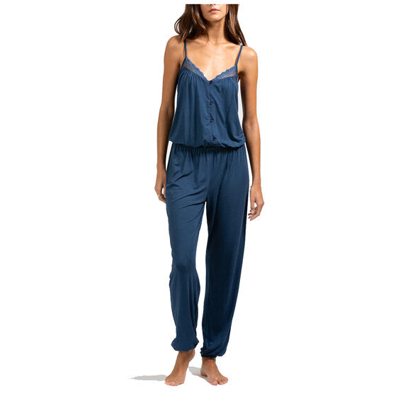 Chaser Silky Short Sleeve Rolled Cuff Jumpsuit