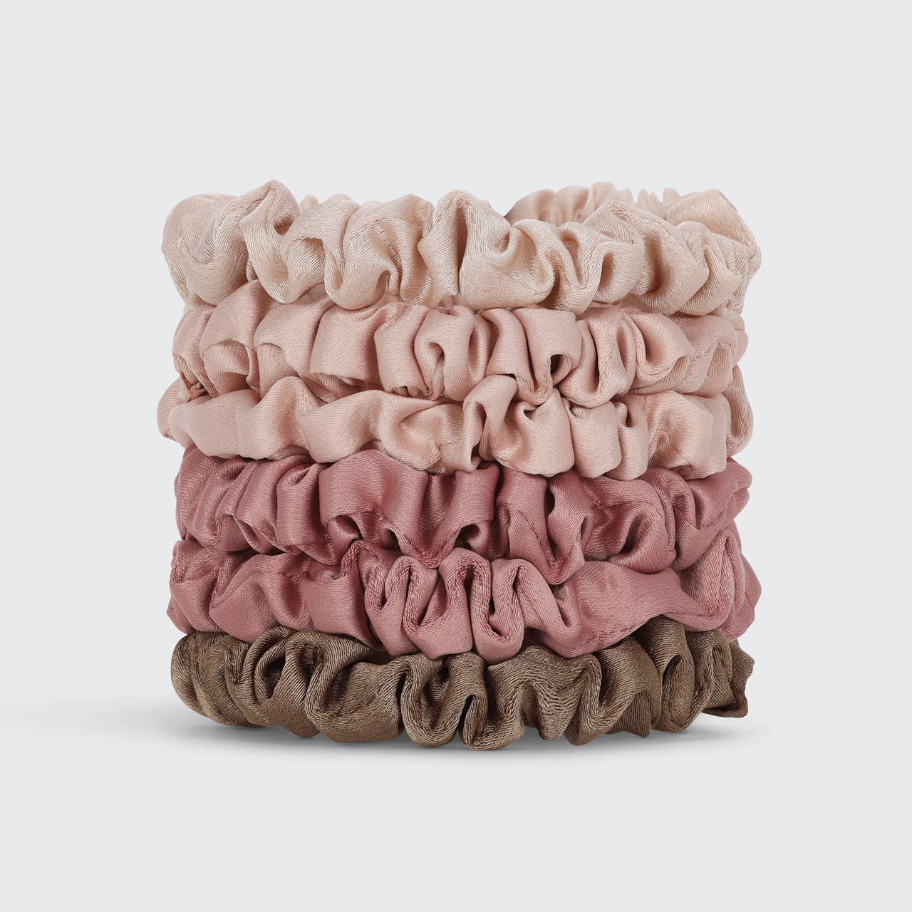 Ultra Petite Satin Scrunchies 6pc - Terracotta - OLIVIA PAISLEY 