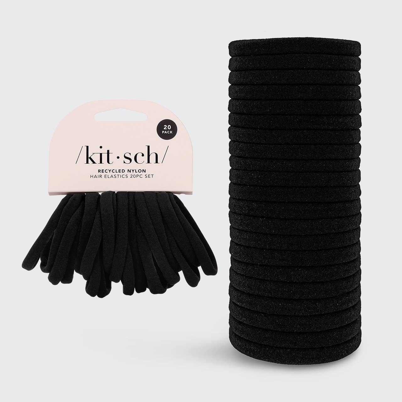 Eco-Friendly Nylon Elastics 20pc set - Black - OLIVIA PAISLEY 