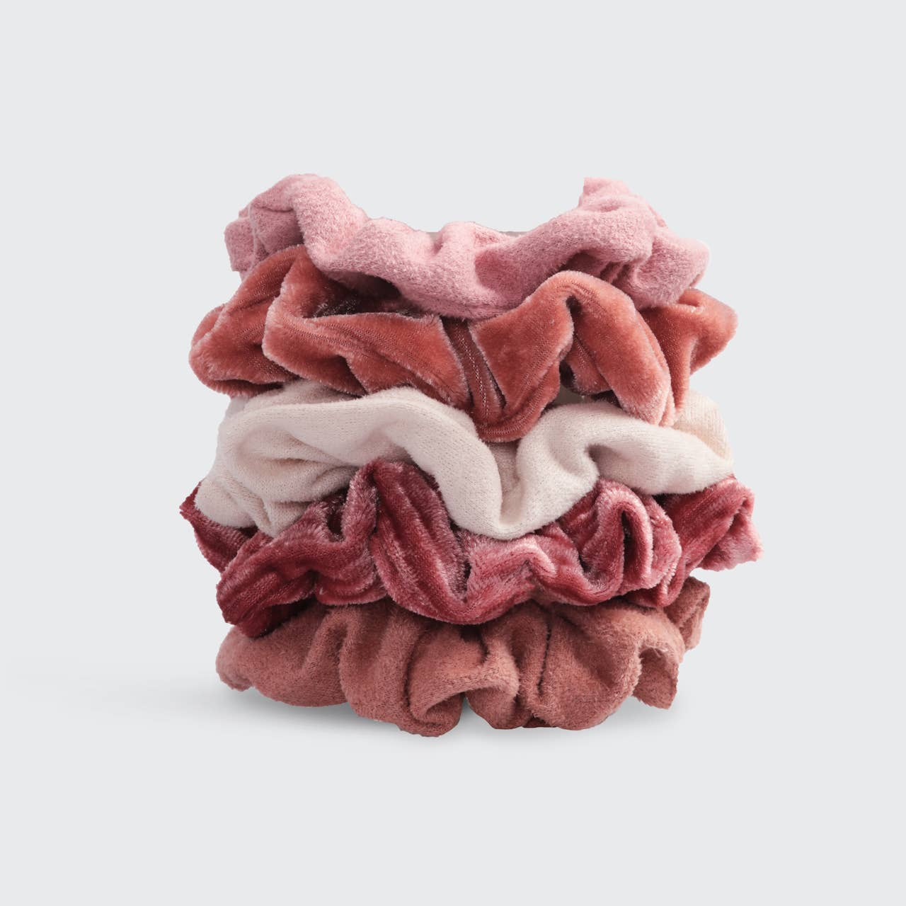 Velvet Scrunchies - Blush and Mauve - OLIVIA PAISLEY 