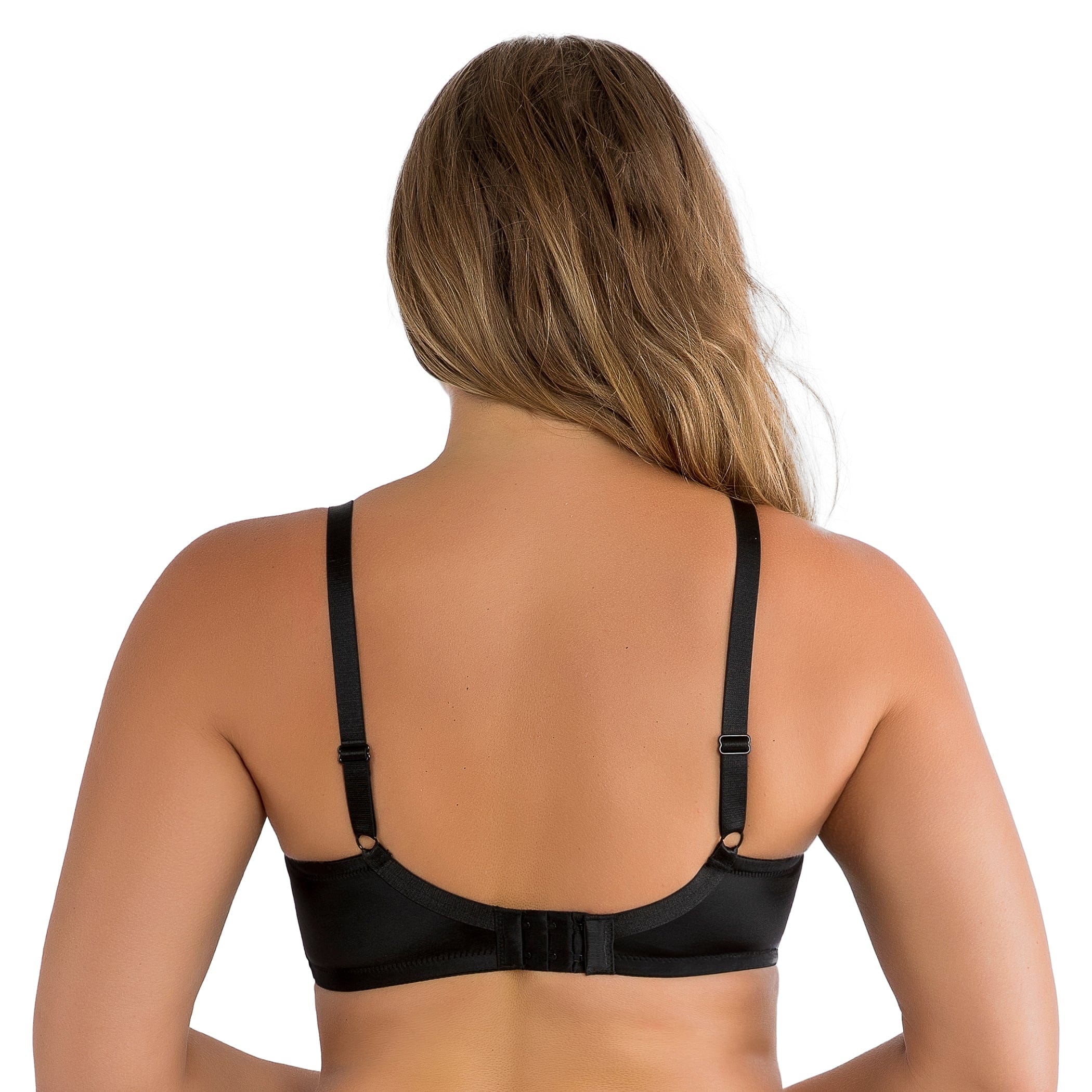 Pearl unlined bra back view black