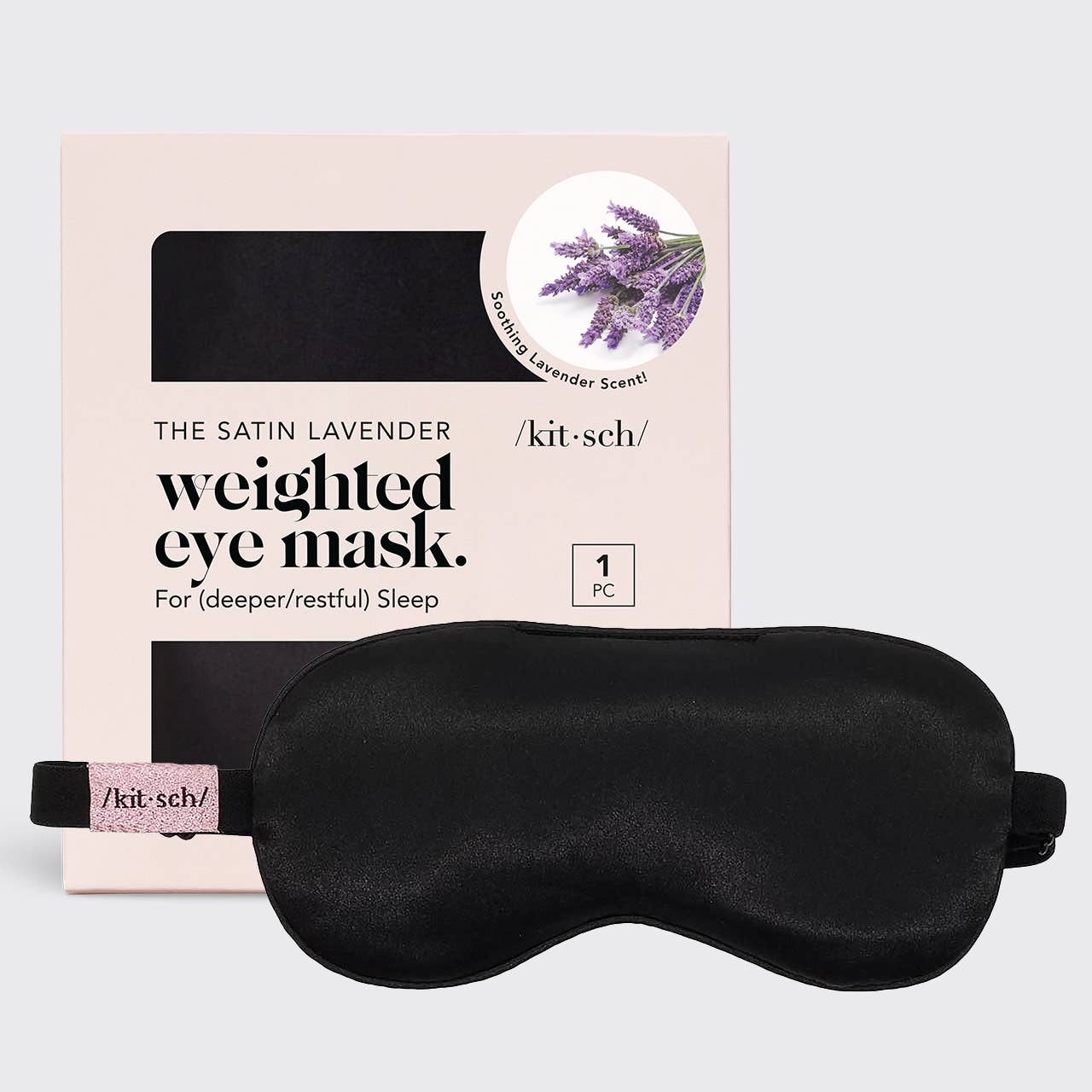 The Lavender Weighted Satin Eye Mask - OLIVIA PAISLEY 