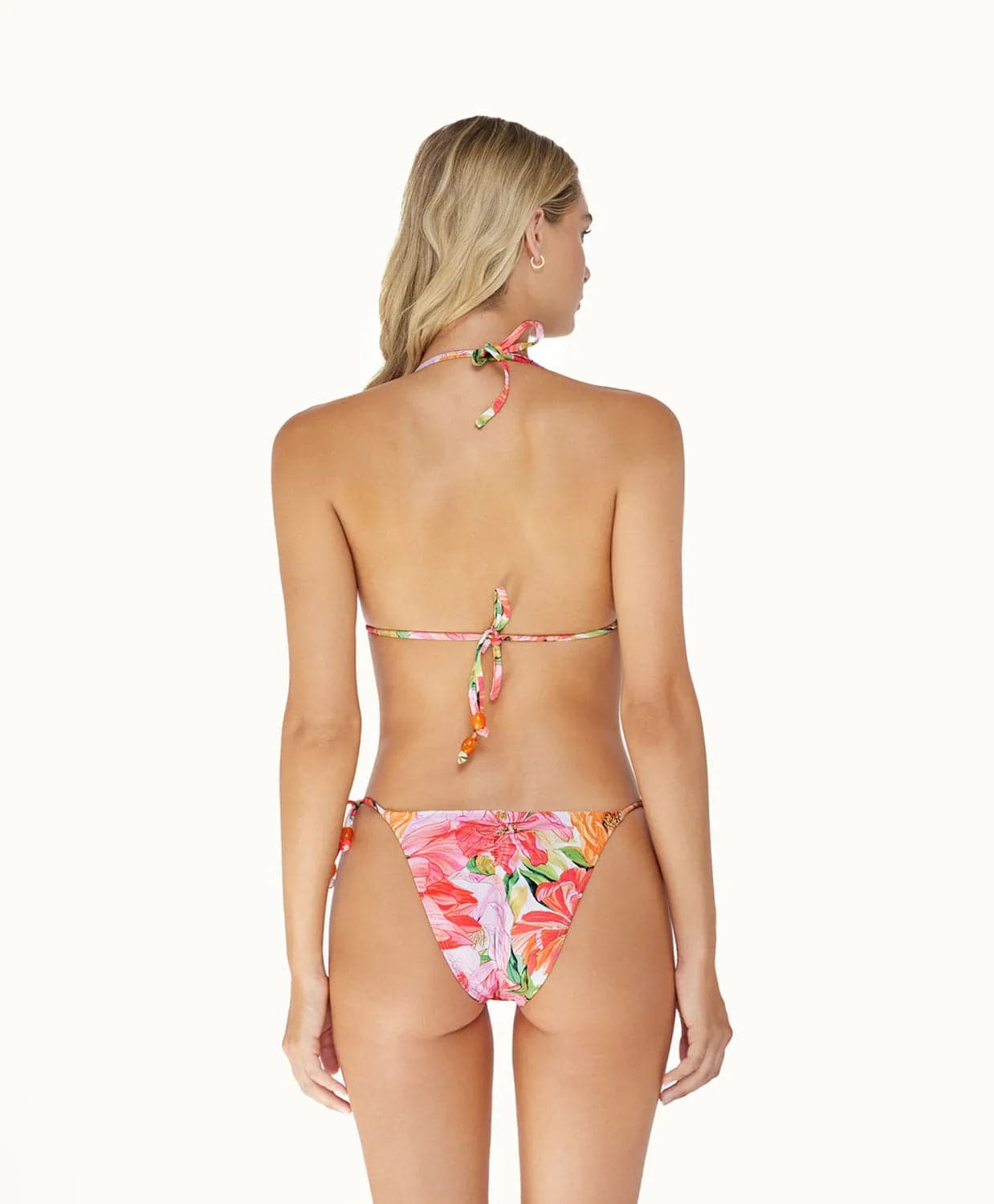 Flora Embroidered Side Tie Bikini Bottom - OLIVIA PAISLEY 